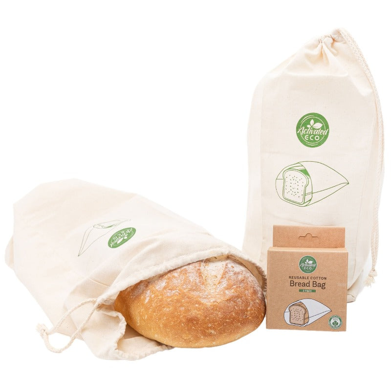 Organic Cotton Bread Bag (2 Pack)