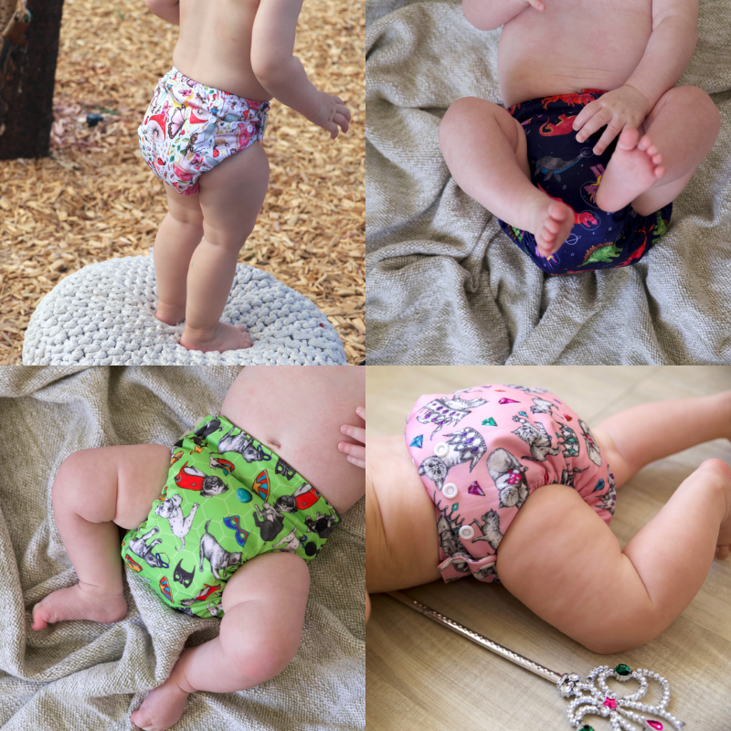Earthside Eco Bums OSFM Side Snapping Cloth Nappy (4kg-19kg) $36.95